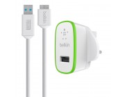 Belkin Home Charger with USB 3.0 Micro-B Cable 10W (F8M865uk03) - White