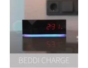 BEDDI CHARGE  Alarm Clock with USB Charging Ports and Mood light 